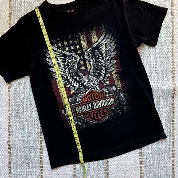 Harley Davidson Freedom USA Flag Eagle Oconomowoc Wisconsin Graphic T-Shirt S - Picture 4 of 7